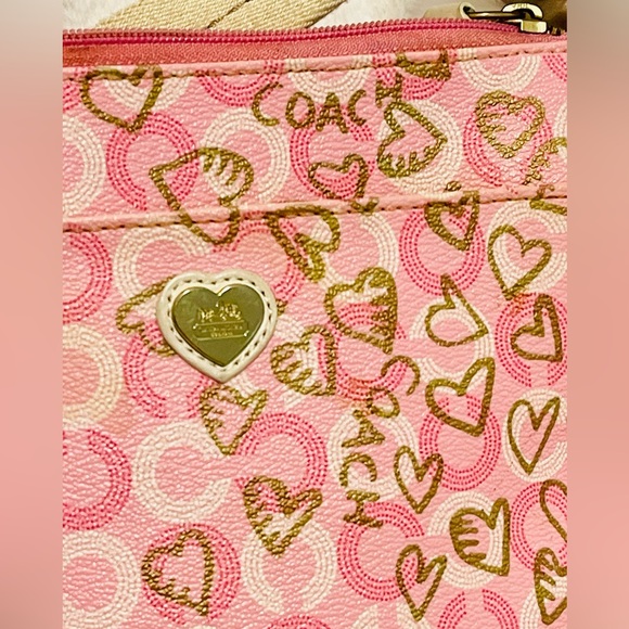 Coach Pink and Gold Crossbody Bag - Picture 2 of 2